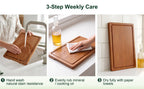 zeawec Carbonized Bamboo Cutting Boards, 3-Piece Set