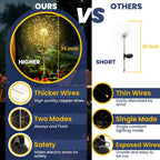 GIGALUMI Solar Firework Garden Lights, Warm White, 2-Pack