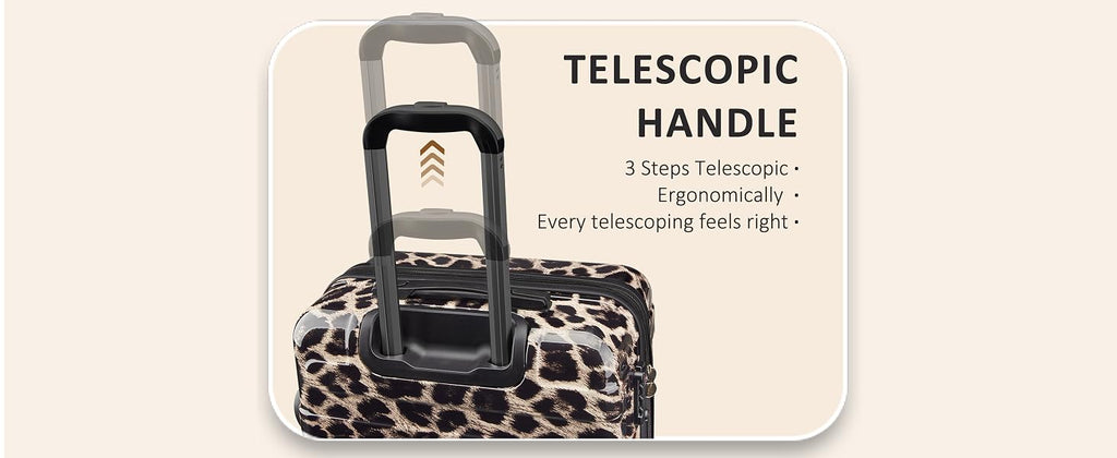 VIVIcity HW-BaoWen-20in Carry-On Suitcase – S (20 In Carry-on), Leopard Print – Leopard Print / S (20 In Carry-on) – product detail