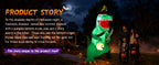 GOOSH 7-Foot Halloween Pirate Dinosaur & Pumpkin Inflatable – Green – product detail