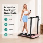 TKW 3-in-1 Walking pad,Pink Walkingpad,Light weight Treadmill, Capacity,Low-Noise Motor Walking Pad, Remote Control & Wheels for Easy mobility, LED Display，Vibration Walking pad · 3