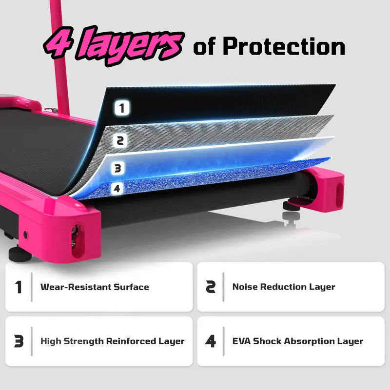 【BACKTOSCHOOL】 YAGUD Foldable Handrail Adjustable Incline Treadmill, Low Noise Motor Walking Pad, 330lbs Weight Capacity, Remote Control & Wheels for Easy mobility, Dual Shock Absorption System Home Gym Equipment, Home Workout Equipment · 16