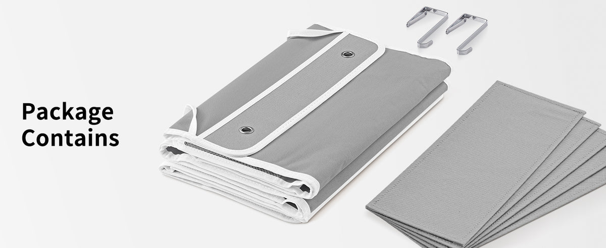 JARLINK Five-Pocket Door Organizer, Grey, Standard