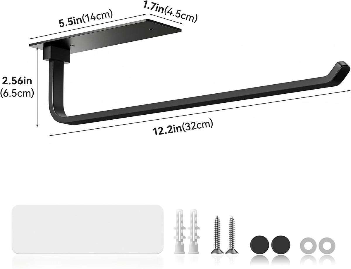 niffgaff Under-Cabinet Paper Towel Holder, Black