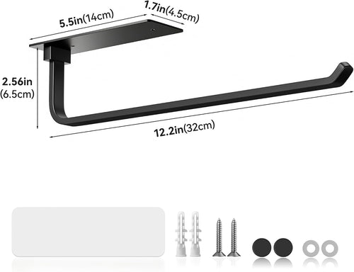 niffgaff Under-Cabinet Paper Towel Holder, Black