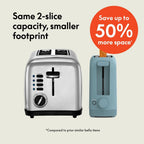 BELLA Fits-Anywhere Slim Toaster, Surf, 2 Slice