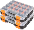 Jack Boss ASG322-2-O 2-Pack Double-Sided Parts Organizer Boxes – 2 PACK, Orange
