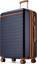 Kono 2574 Suitcase – Checked-Large 28-Inch, Navy