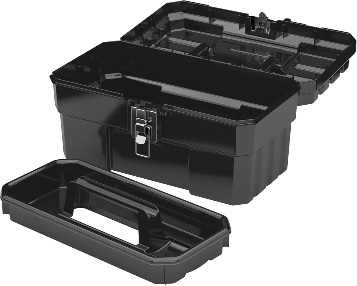 Akro-Mils 09514BLACK 14-Inch ProBox Tool Box with Removable Tray – 1-Pack, Black – Black / 1-Pack – product detail
