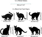 Anditoy W-CP6 6-Piece Black Cat Halloween Yard Sign Set – 13.4 inches x 15.7 inches, black – black / 13.4 inches x 15.7 inches – product detail