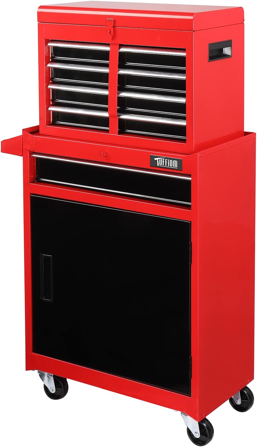 TUFFIOM TF-rtcG47000385 5-Drawer Rolling Tool Chest with Detachable Top – 5-Drawer, Black&red – Black&red / 5-Drawer – product detail