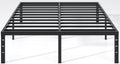 NEW JETO black metal Queen bed frame, 14-inch platform
