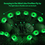 BeHiller BGYQG001 2-Pack 12-LED Solar Eyeball Garden Lights – Green – product detail