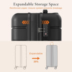 Sweetcrispy V2-2LG-28BK Hardside Suitcase – 28 Inch, Black – Black / 28 Inch – product detail