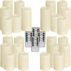 YOROXRG F24 24-Pack Flameless LED Pillar Candles – 24 Pack Ivory-2 – product detail