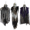 JOYIN 3-Piece Hanging Halloween Grim Reaper Set – 31.5, 53 and 31.5 inches, Grey