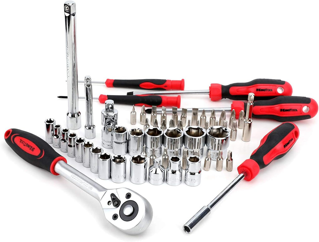 KingTool DS-HDT001 325-Piece Home Repair Tool Kit with Drawer Case – Red, Black – product detail