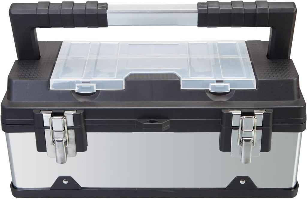 BIG RED A5519BR 19-Inch Stainless Steel and Plastic Tool Box – Silver – product detail
