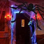 OCATO HF2106006 200-Inch Halloween Web & 59-Inch Spider Decoration Set – 200", Black – Black / 200" – product detail