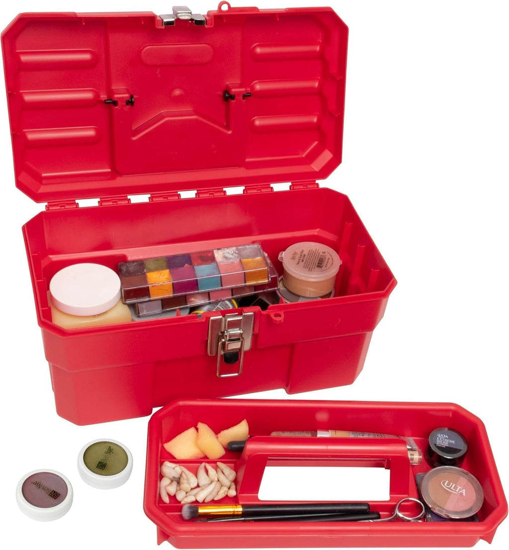 Akro-Mils 14-Inch ProBox Tool Box with Removable Tray, Black or Red