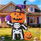 GOOSH 69090 6-Foot Halloween Pumpkin & Skull Inflatable – Multicolor – product detail