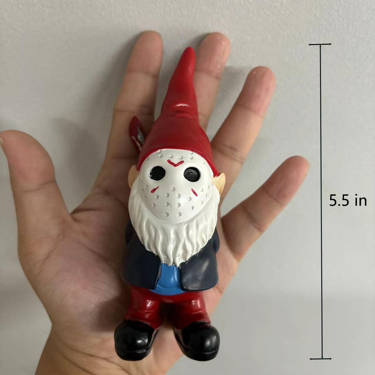 SPINNDO w-01-red Halloween Horror Garden Gnome Statue – Red – Red / 5 inches – product detail