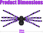 Cherislpy 78-Inch Lighted Halloween Spider Decoration – Multicolor – product detail