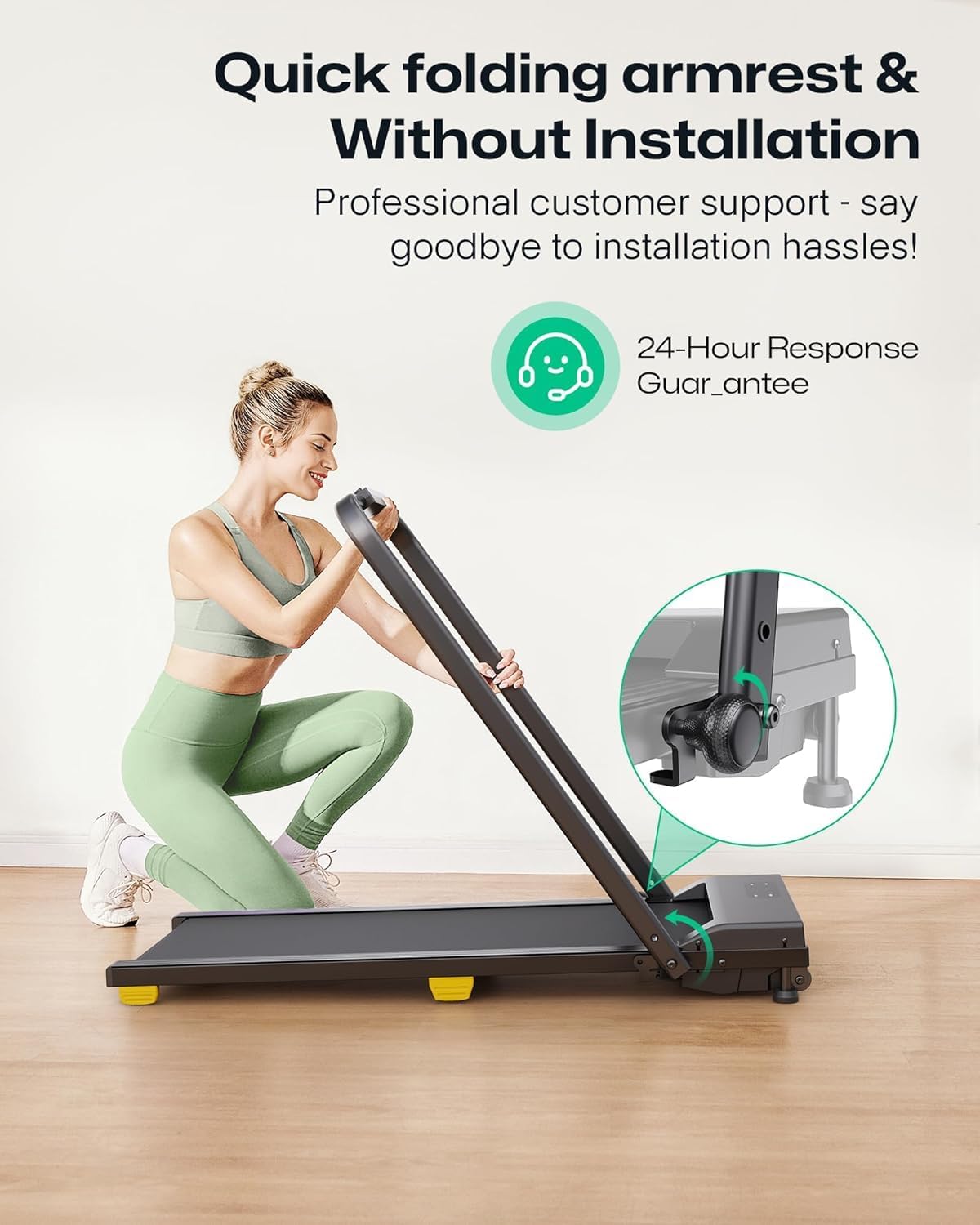 UREVO URTM039 Walking Treadmill – with handle bar – product detail