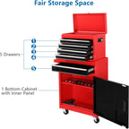 TUFFIOM TF-rtcG47000385 5-Drawer Rolling Tool Chest with Detachable Top – 5-Drawer, Black&red – Black&red / 5-Drawer – product detail