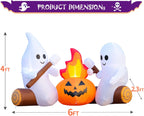 DomKom 6-Foot Halloween Ghost Campfire Inflatable – Ghost Campfire – product detail