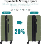OLIXIS OLXLX-20IN Hardside Carry-On Suitcase – 20 IN, Olive Green – Olive Green / 20 IN – product detail