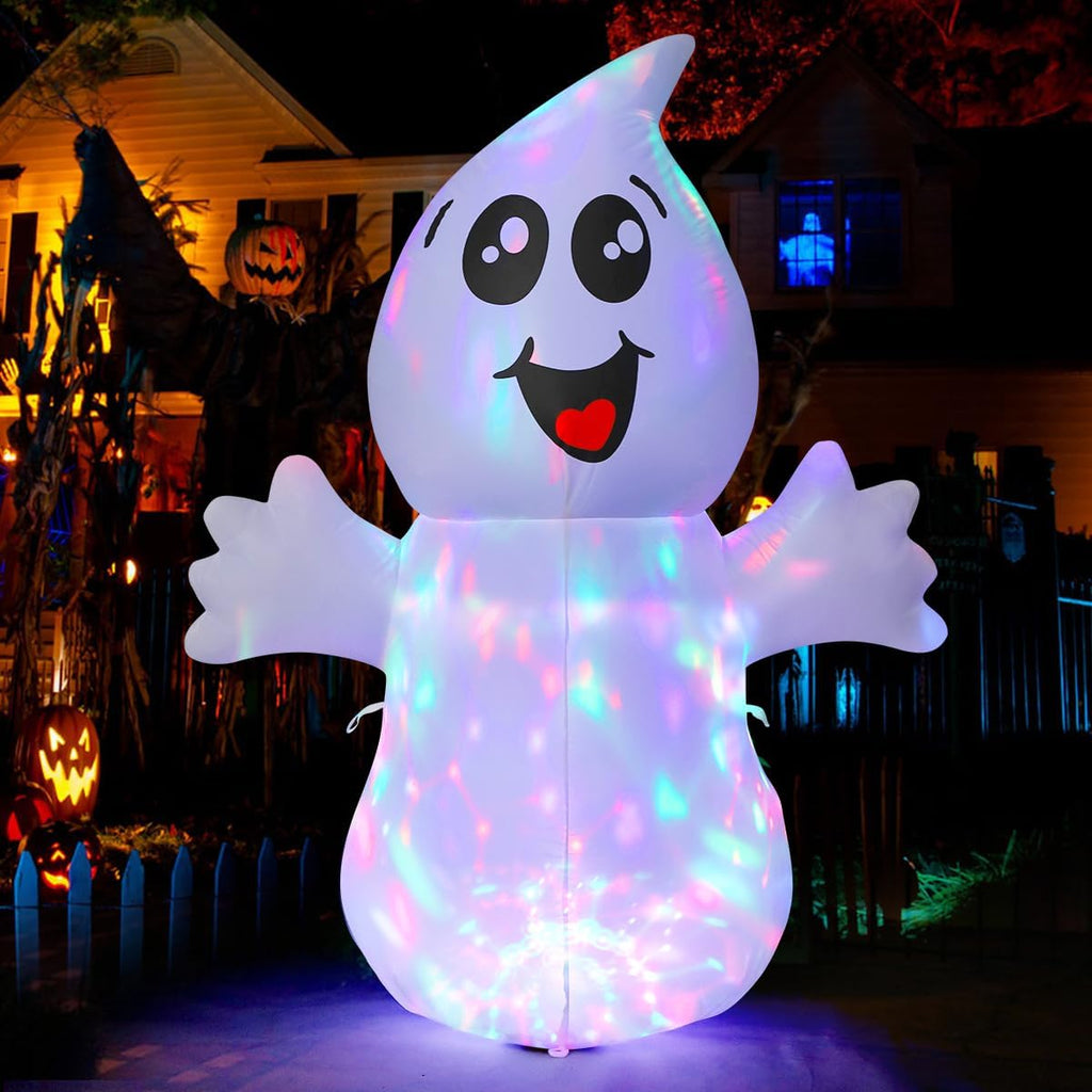 GOOSH 5-Foot Halloween Ghost Inflatable – White – product detail