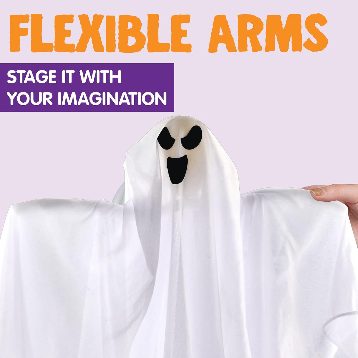 JOYIN 10543 3-Pack 27.5-Inch Hanging Halloween Ghost Decorations – white – product detail