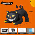 GOOSH 6-Foot Halloween Animated Black Cat Inflatable – Black – product detail