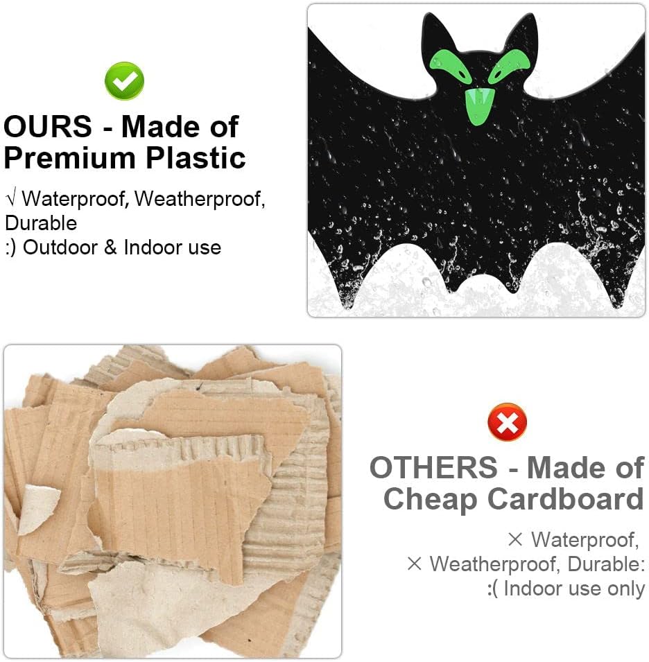 HaWeier 18-Piece Hanging Halloween Bat Set – Black – product detail