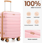 MIUSSE MAX 2452B Luggage Set – 3 piece set (20inch), Pink – Pink / 3 piece set (20inch) – product detail