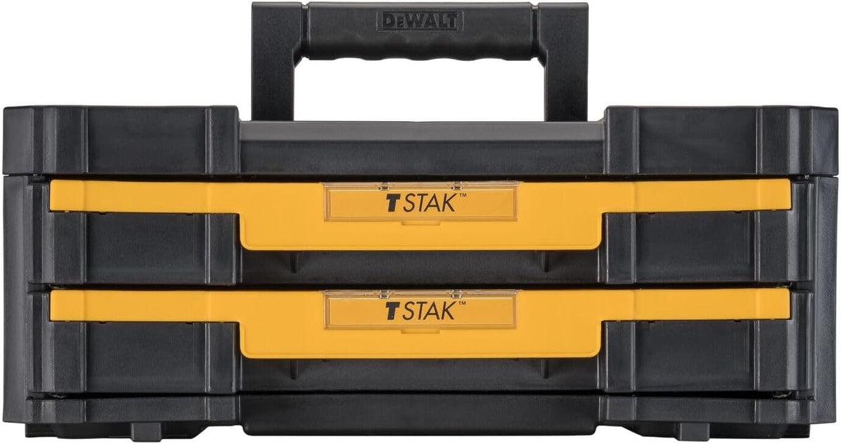 DEWALT DWST17804 TSTAK Double-Drawer Tool Organizer – 17.3 x 12.3 x 6.9 inches (Pack of 1), Black – 17.3 x 12.3 x 6.9 inches (Pack of 1) / Black – product detail