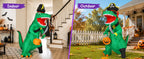 GOOSH 7-Foot Halloween Pirate Dinosaur & Pumpkin Inflatable – Green – product detail