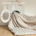 Bedsure Tufted Queen Comforter Set, 3 Pieces, Beige