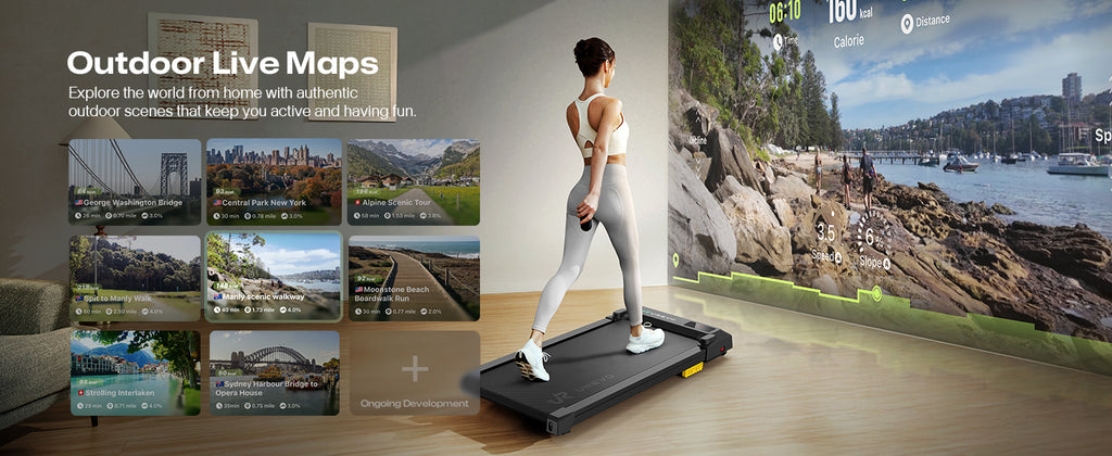 UREVO URTM025 Under-Desk Walking Treadmill – Black – product detail
