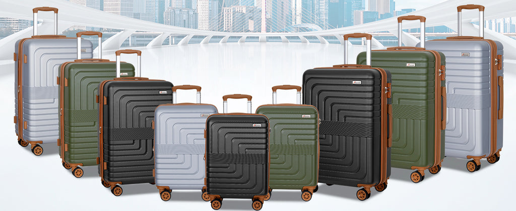 Romswi LGC-3208N2 Hardside Luggage Set – 20+24+28, Silver – Silver / 20+24+28 – product detail