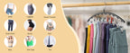 Volnamal Ten-Clip Pants Hangers, Black, 2-Pack