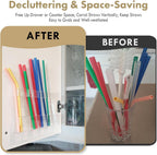 Colormz Clear Acrylic Cabinet-Door Straw Organizer