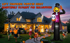 zukakii QM-WS-002 12-Foot Halloween Pumpkin & Ghost & Vampire Inflatable – black – product detail