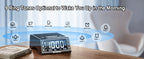TechGlow Bluetooth Speaker Stand with Dual Alarm Clock, Black