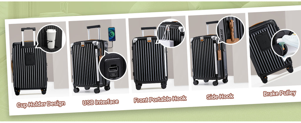 Joyway TR014 Luggage Set – Carry-On 20-Inch Handbag, Black – Black / Carry-On 20-Inch Handbag – product detail