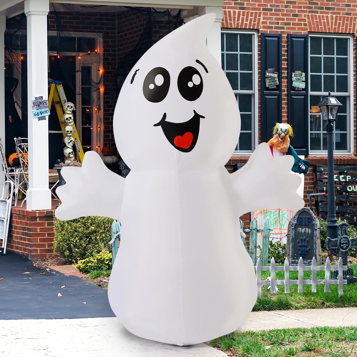 GOOSH 5-Foot Halloween Ghost Inflatable – White – product detail
