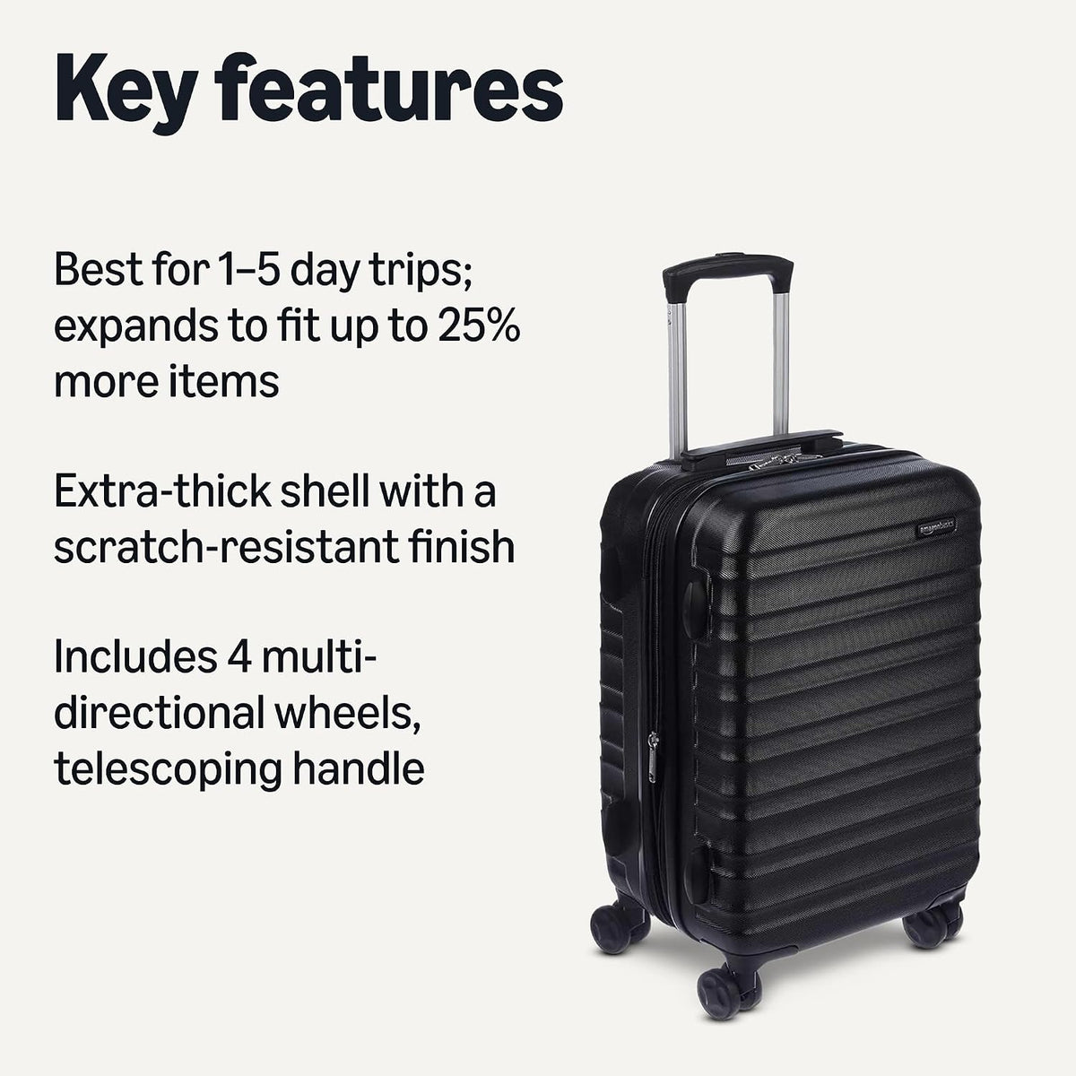 Amazon Basics Expandable Hardside Luggage, Multiple Sizes and Sets