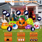 KOOY Halloween Inflatable Decorations – Pumpkin Ghost Combo – product detail