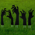 Anditoy 5-Piece Black Hand Halloween Yard Sign Set – Black – product detail